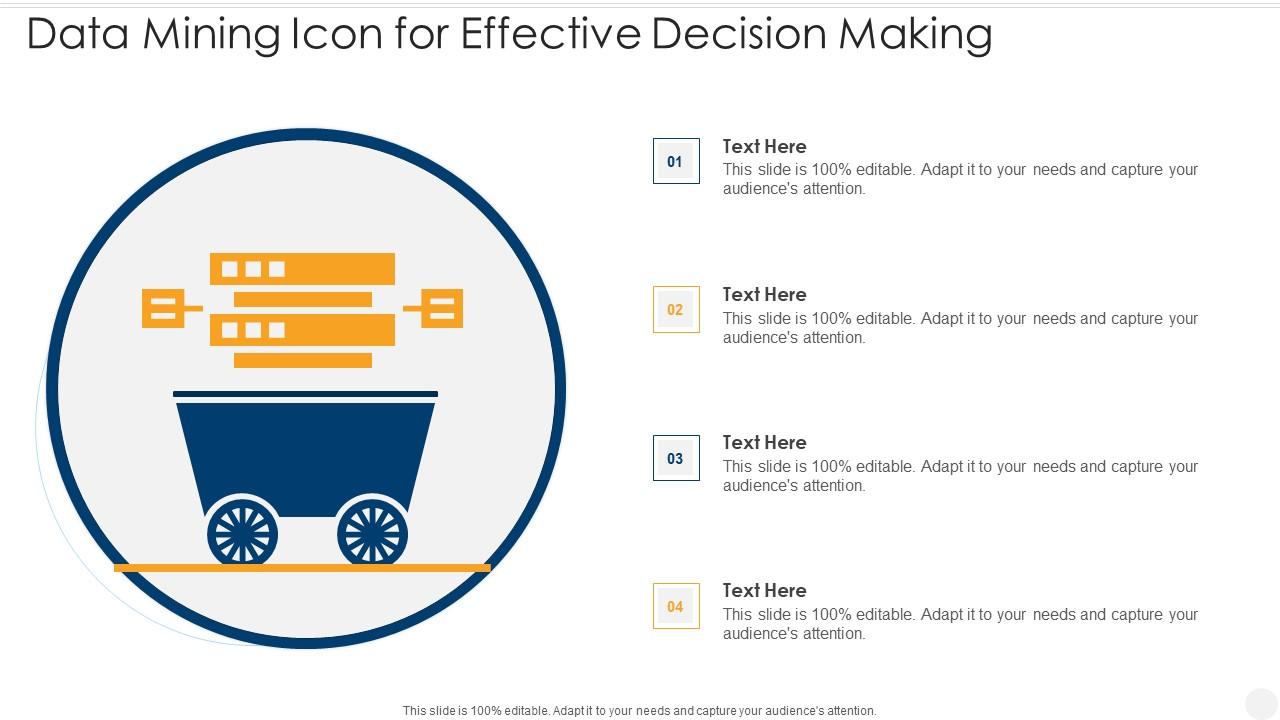 Data Mining Icon For Effective Decision Making Slide01