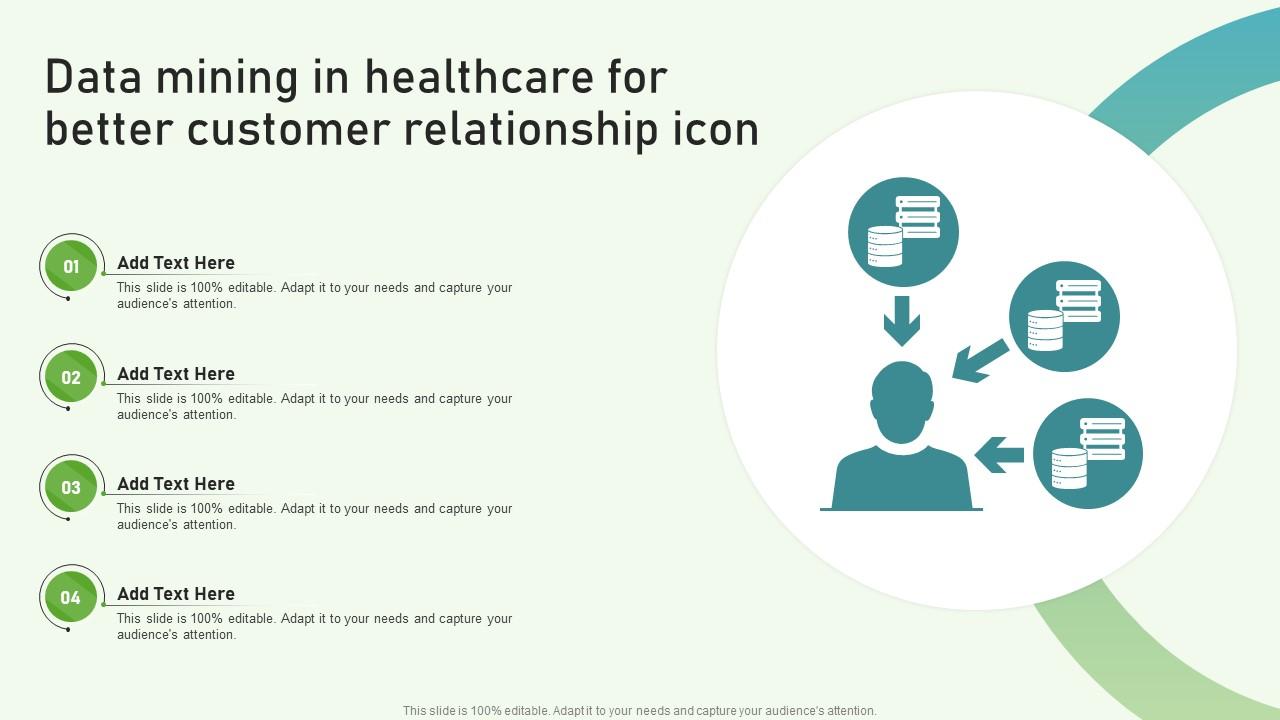 Data Mining In Healthcare For Better Customer Relationship Icon