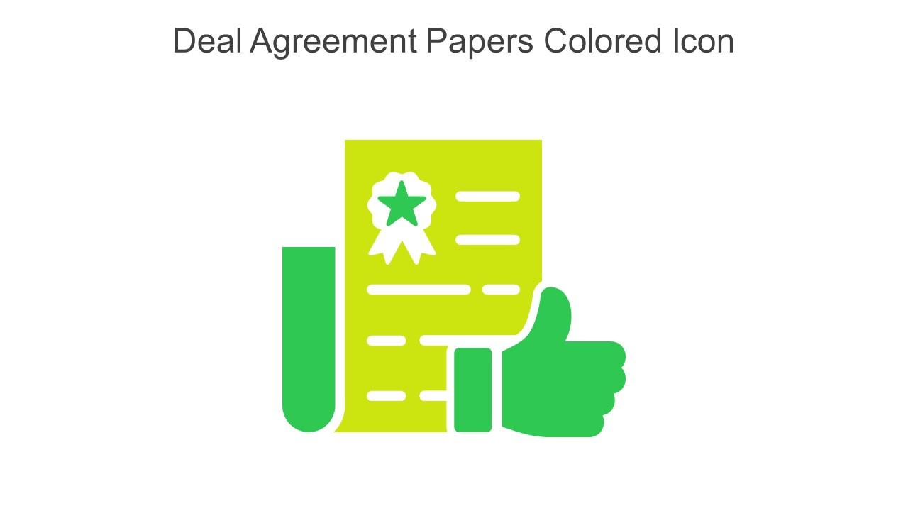 Deal Agreement Papers Colored Icon In Powerpoint Pptx Png And Editable Eps Format Slide01