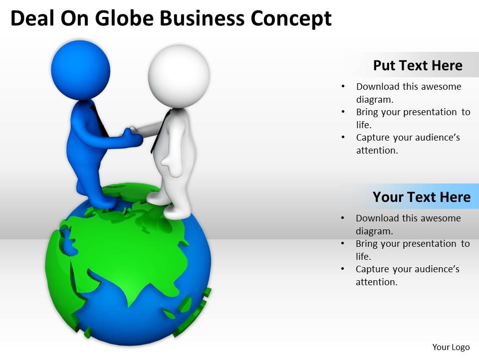 Deal on globe business concept ppt graphics icons powerpoint Slide01