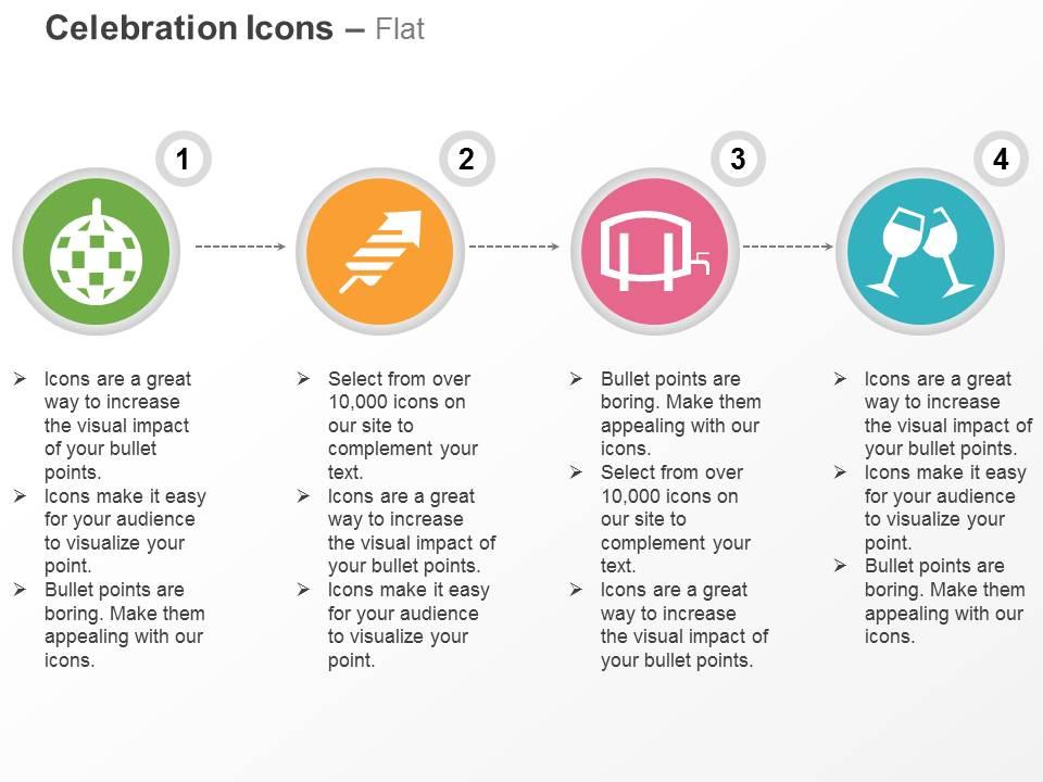 Decoration ball rocket drinks ppt icons graphics Slide01