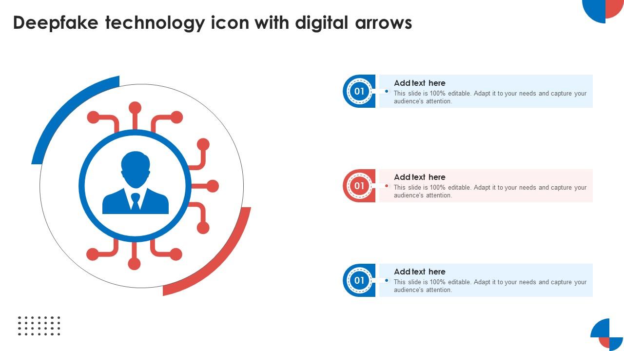 Deepfake Technology Icon With Digital Arrows
