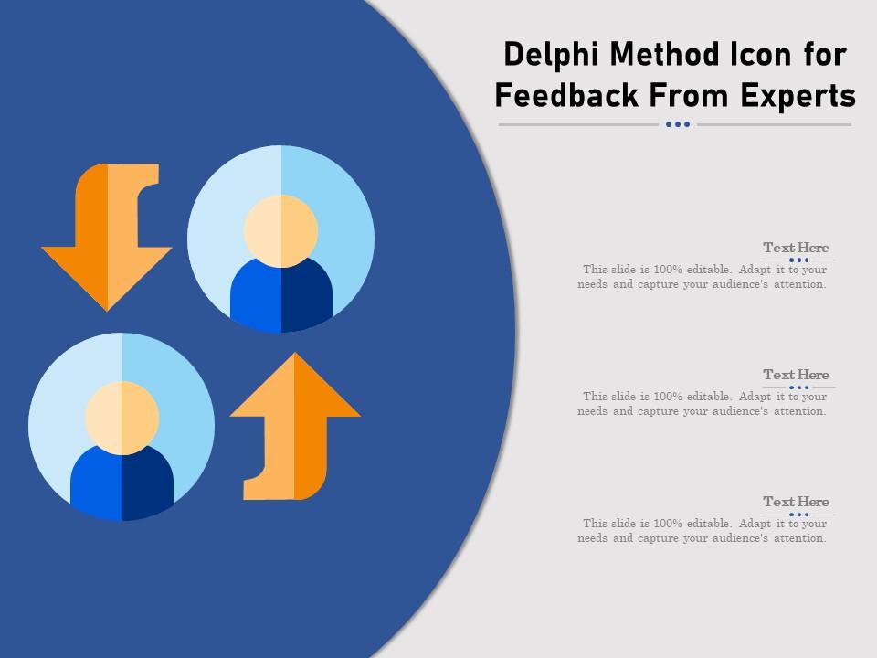 Delphi method icon for feedback from experts Slide01
