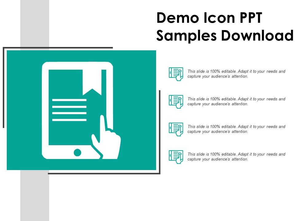 Demo icon ppt samples download Slide01