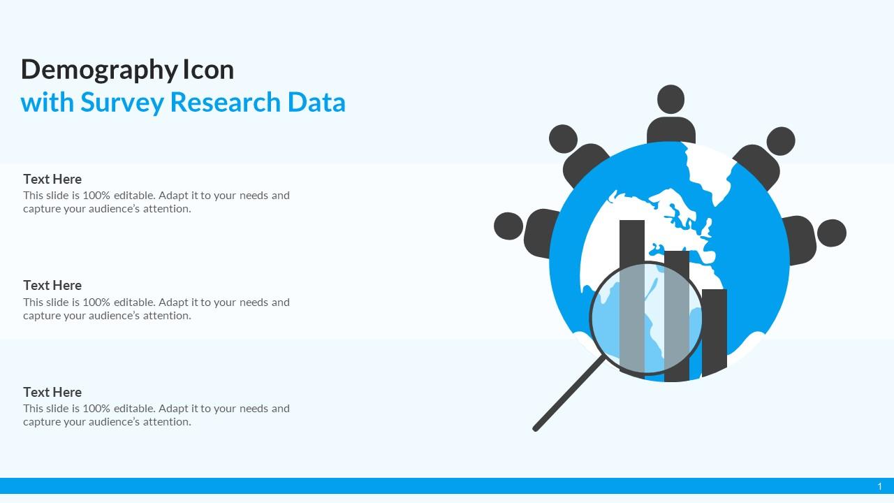 Demography Icon With Survey Research Data Slide01