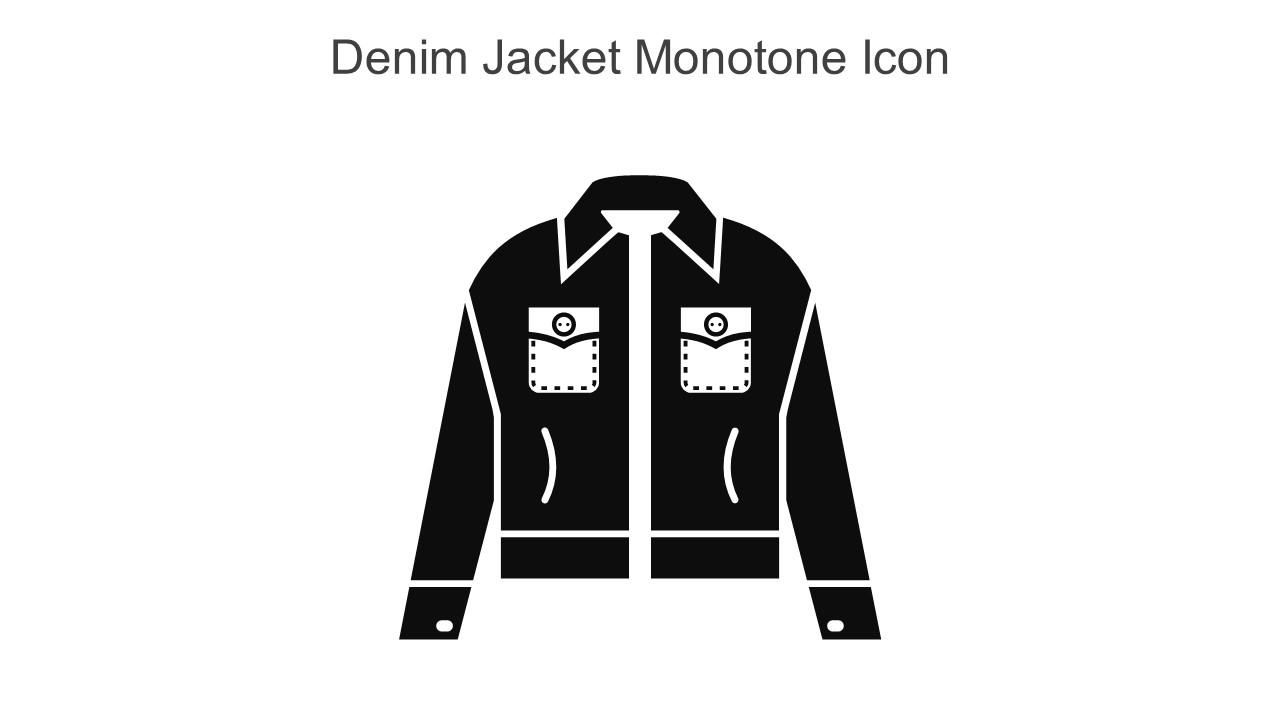 Denim Jacket Monotone Icon In Powerpoint Pptx Png And Editable Eps Format