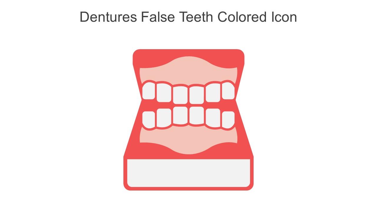 Dentures False Teeth Colored Icon In Powerpoint Pptx Png And Editable Eps Format