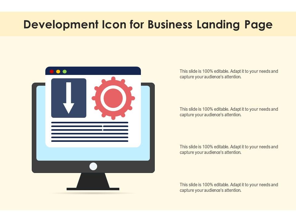 Development icon for business landing page Slide01