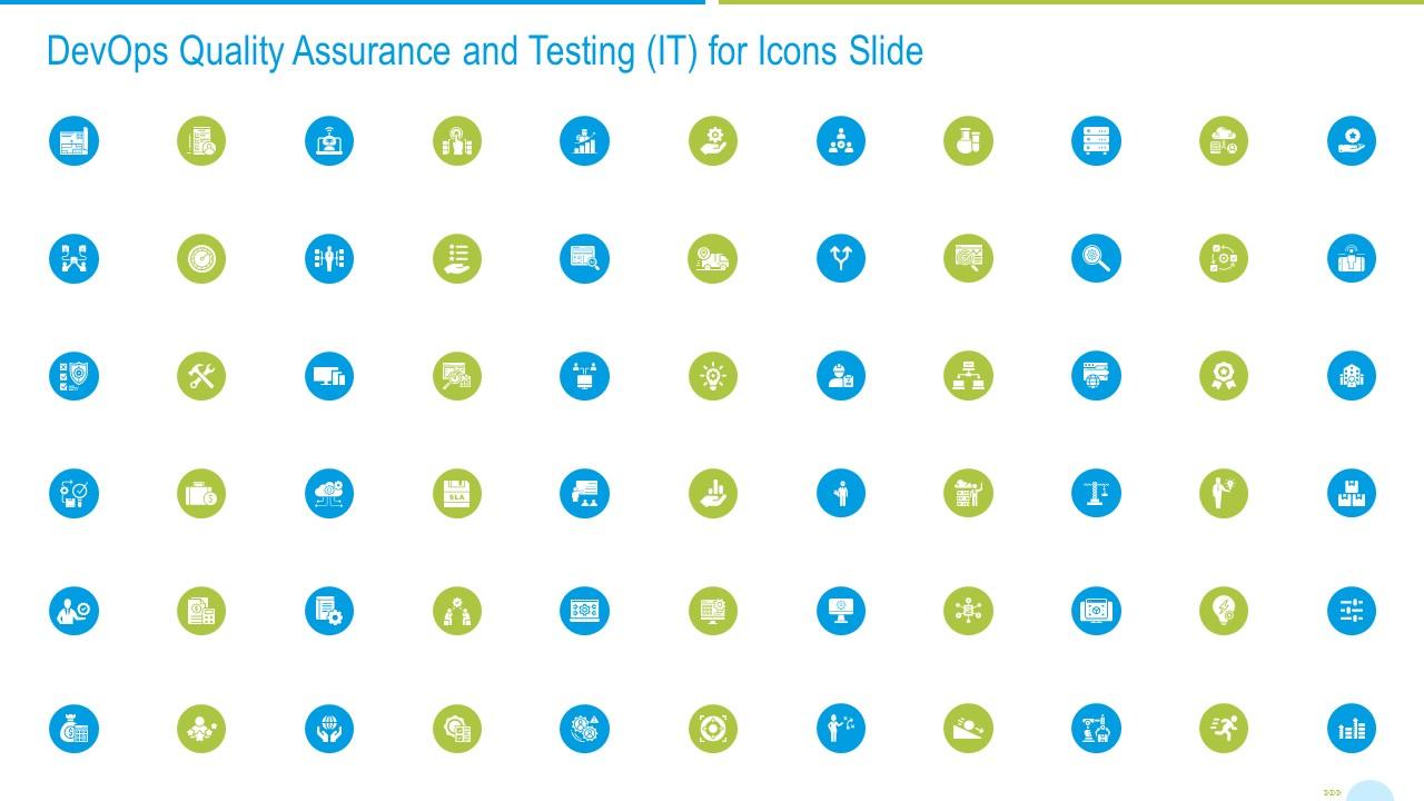 Devops quality assurance and testing it for icons slide Slide01