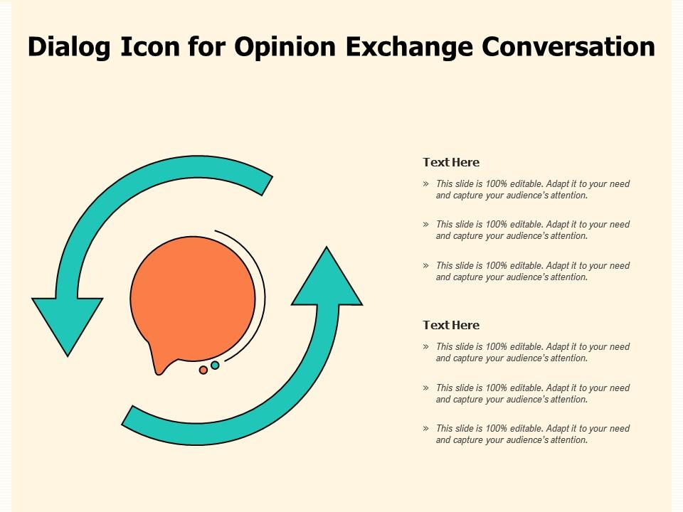 Dialog icon for opinion exchange conversation Slide01