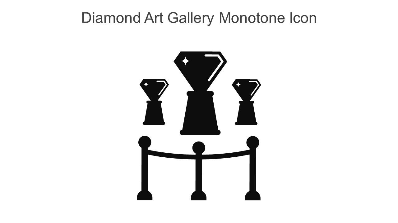 Diamond Art Gallery Monotone Icon In Powerpoint Pptx Png And Editable Eps Format