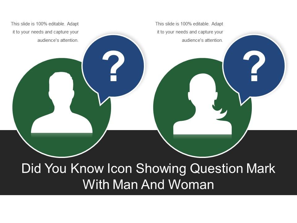 Did you know icon showing question mark with man and woman Slide01