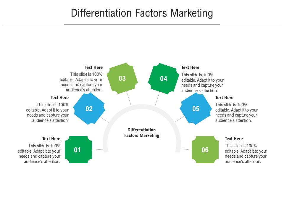 Differentiation factors marketing ppt powerpoint presentation icon graphics example cpb Slide01