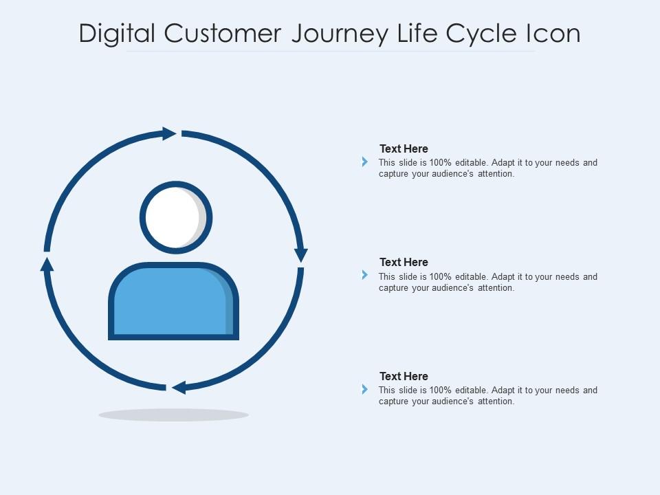 Digital customer journey life cycle icon Slide01