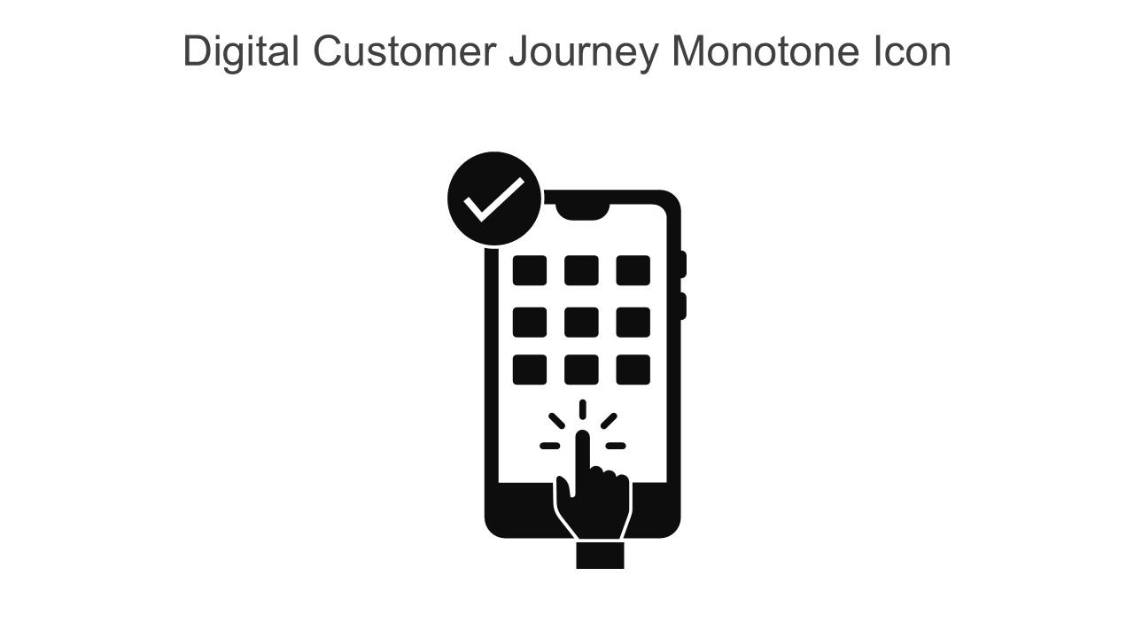 Digital Customer Journey Monotone Icon In Powerpoint Pptx Png And Editable Eps Format
