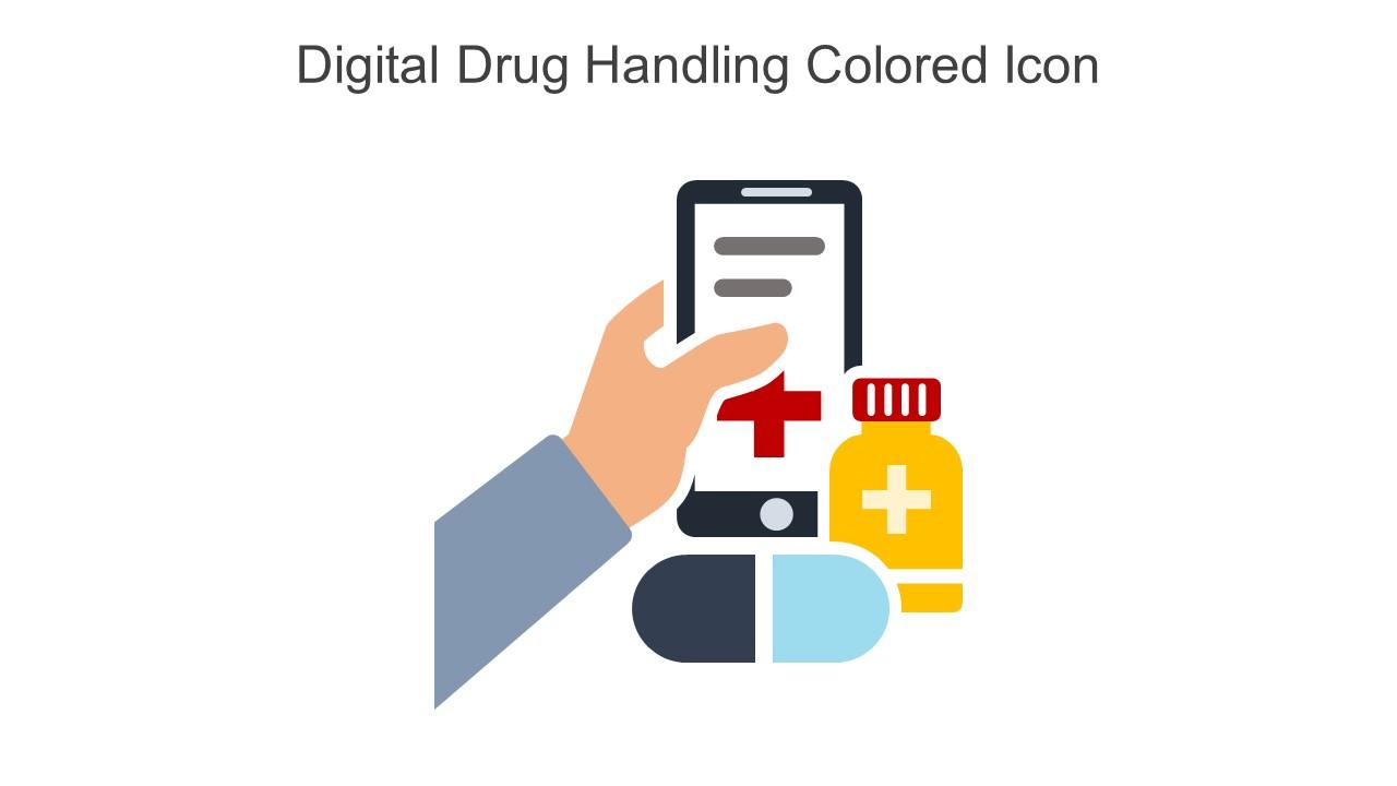 Digital Drug Handling Colored Icon In Powerpoint Pptx Png And Editable Eps Format Slide01