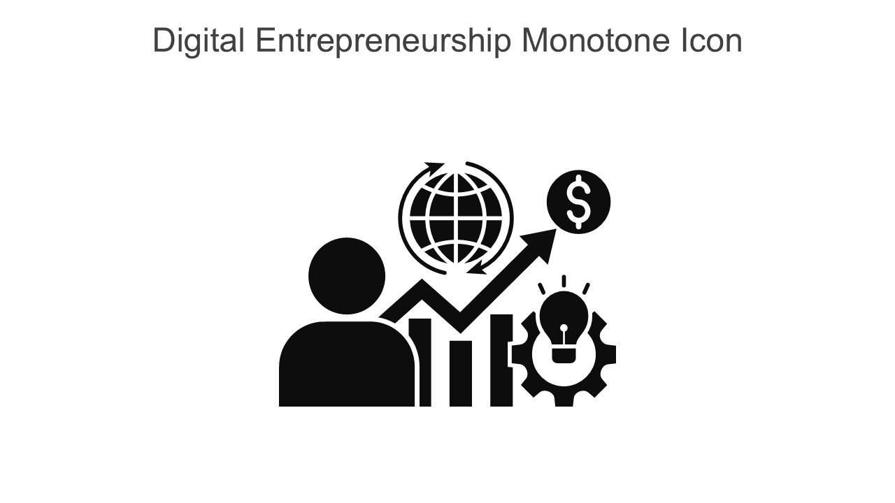 Digital Entrepreneurship Monotone Icon In Powerpoint Pptx Png And Editable Eps Format