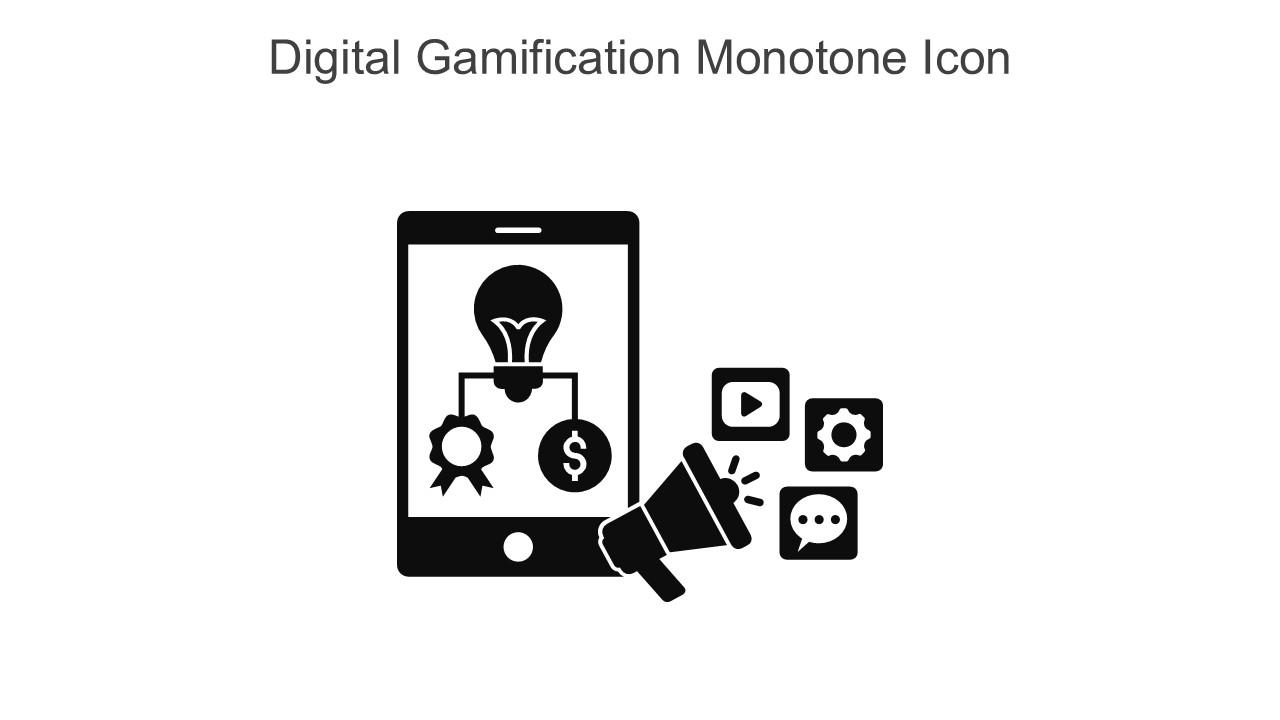 Digital Gamification Monotone Icon In Powerpoint Pptx Png And Editable Eps Format