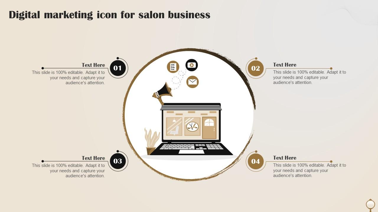 Digital Marketing Icon For Salon Business