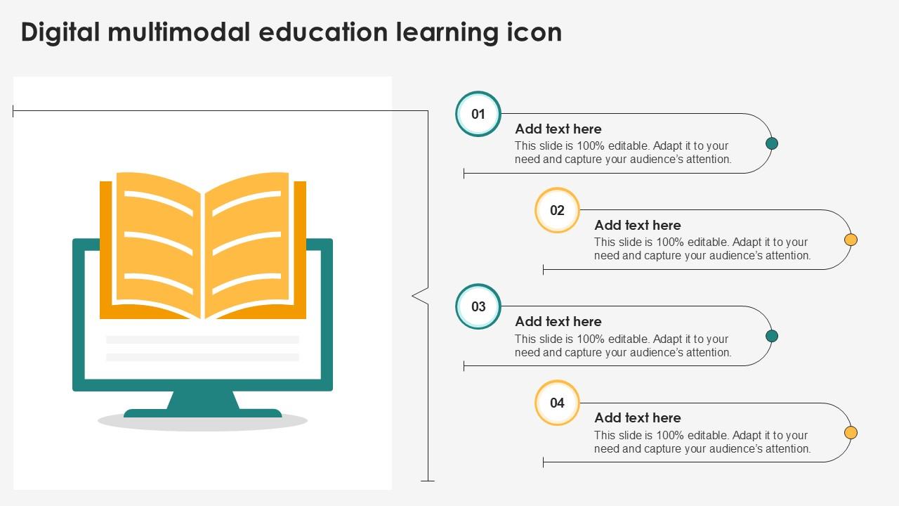 Digital Multimodal Education Learning Icon Ppt Slide