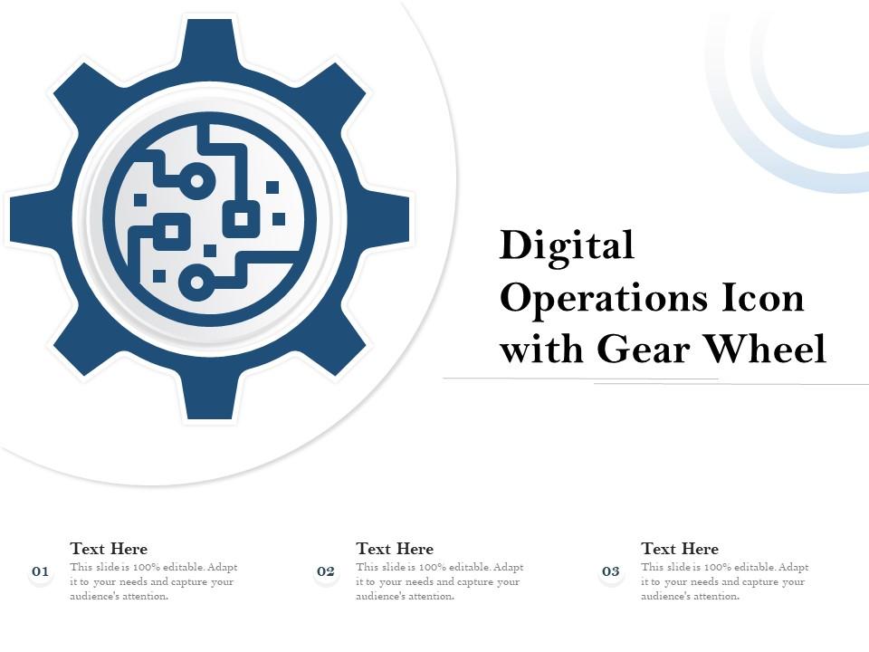 Digital operations icon with gear wheel Slide01