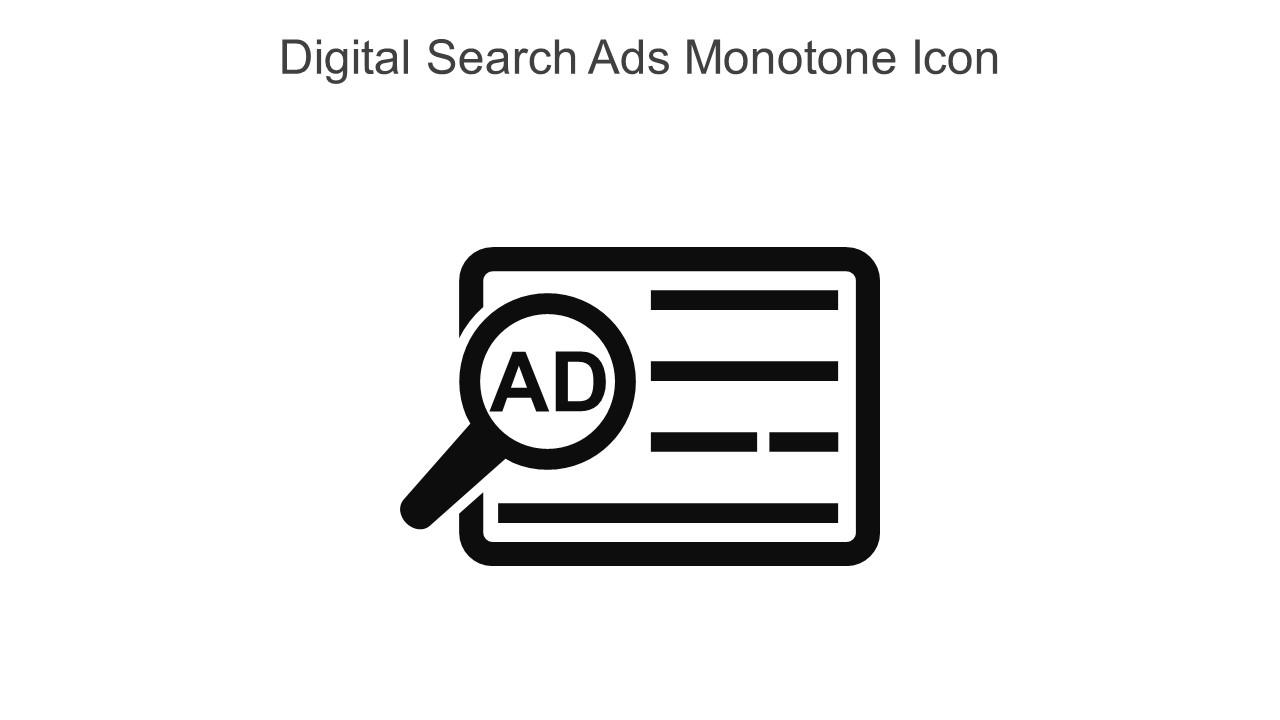 Digital Search Ads Monotone Icon In Powerpoint Pptx Png And Editable Eps Format Slide01