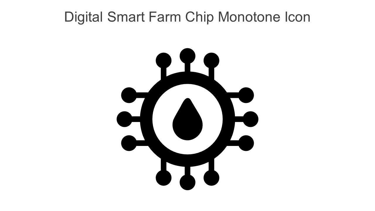 Digital Smart Farm Chip Monotone Icon In Powerpoint Pptx Png And Editable Eps Format