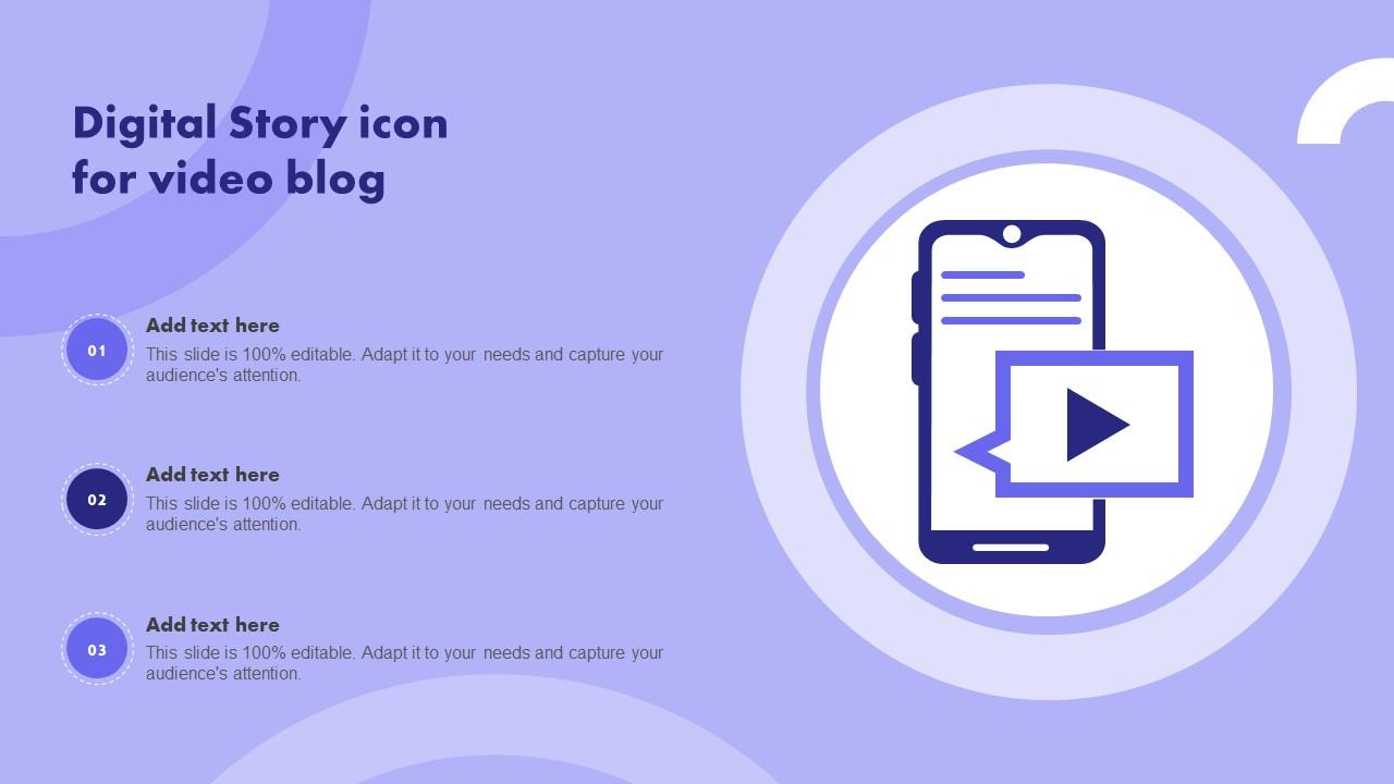 Digital Story Icon For Video Blog