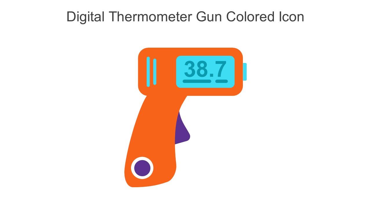 Digital Thermometer Gun Colored Icon In Powerpoint Pptx Png And Editable Eps Format Slide01