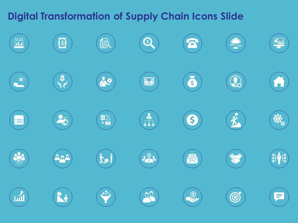 Digital transformation of supply chain icons slide ppt powerpoint presentation pictures Slide01