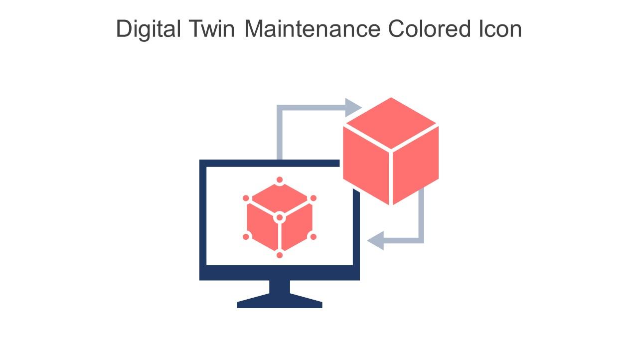 Digital Twin Maintenance Colored Icon In Powerpoint Pptx Png And Editable Eps Format