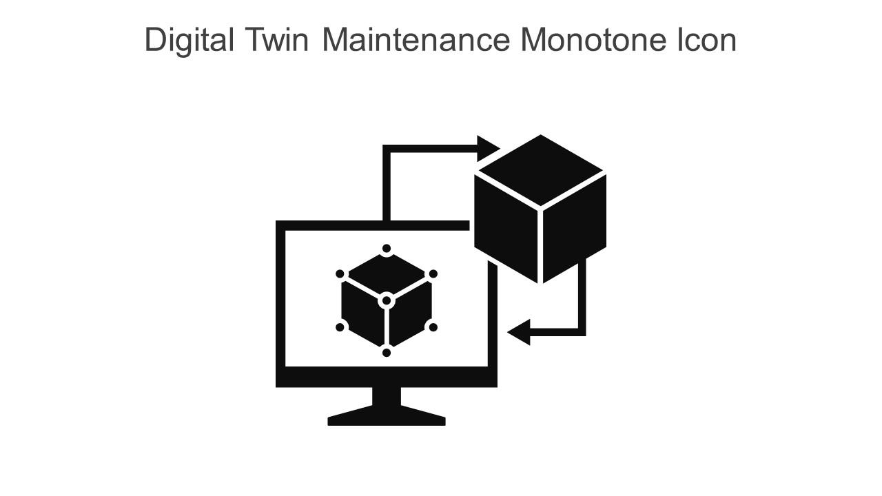 Digital Twin Maintenance Monotone Icon In Powerpoint Pptx Png And Editable Eps Format