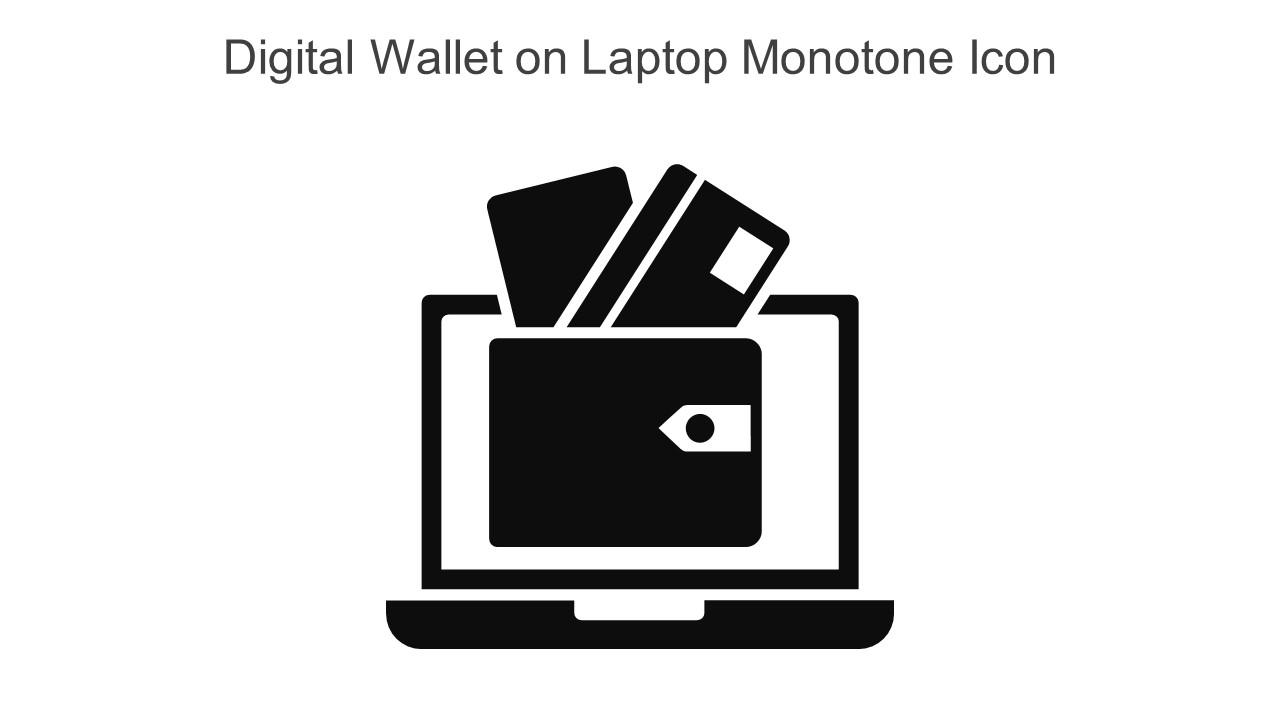 Digital Wallet On Laptop Monotone Icon In Powerpoint Pptx Png And Editable Eps Format Slide01