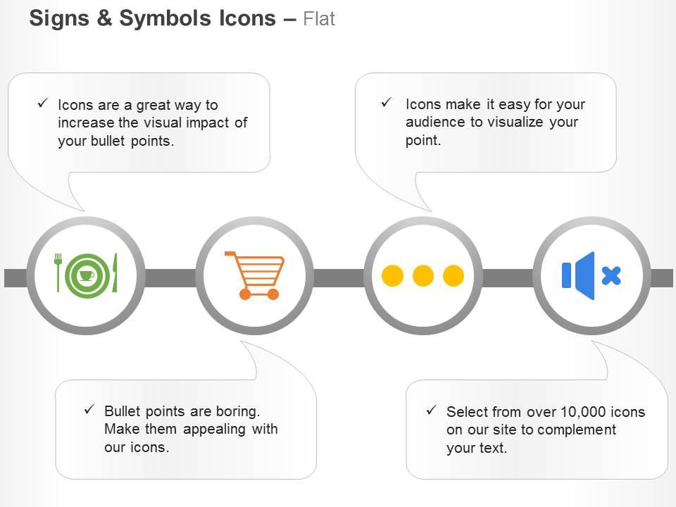 Dinner shopping no sound process ppt icons graphics Slide01