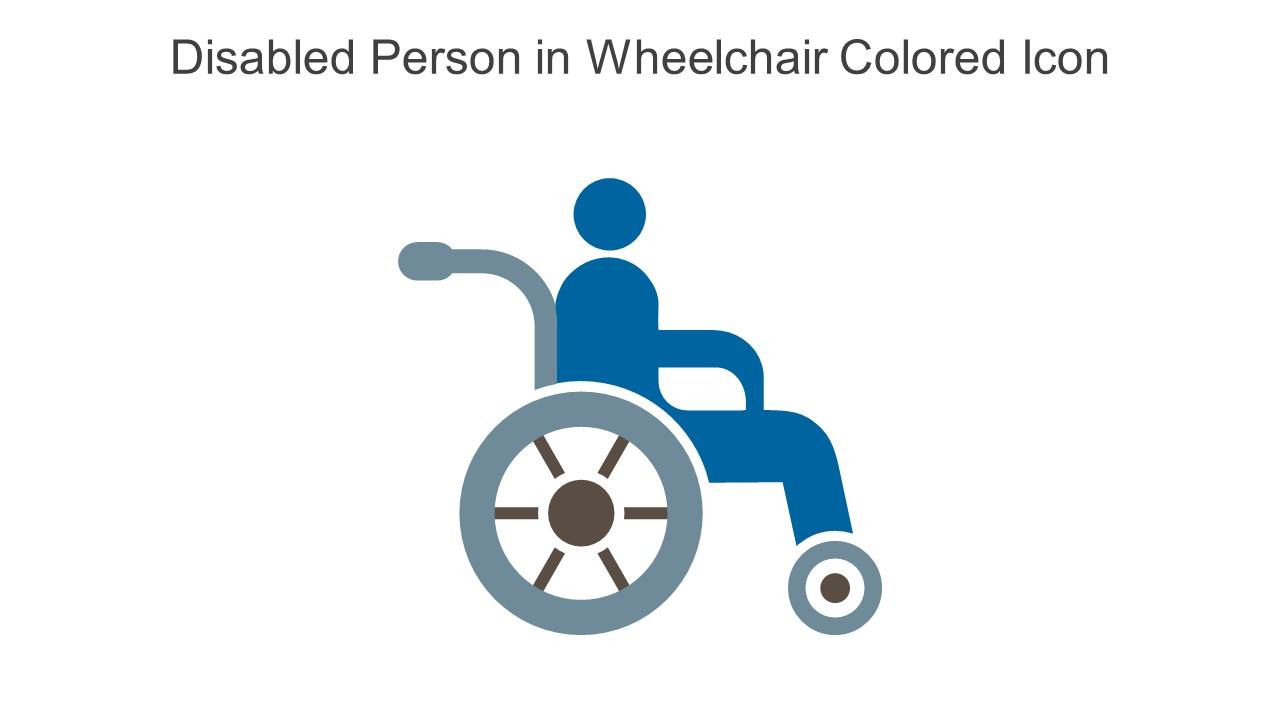 Disabled Person In Wheelchair Colored Icon In Powerpoint Pptx Png And Editable Eps Format