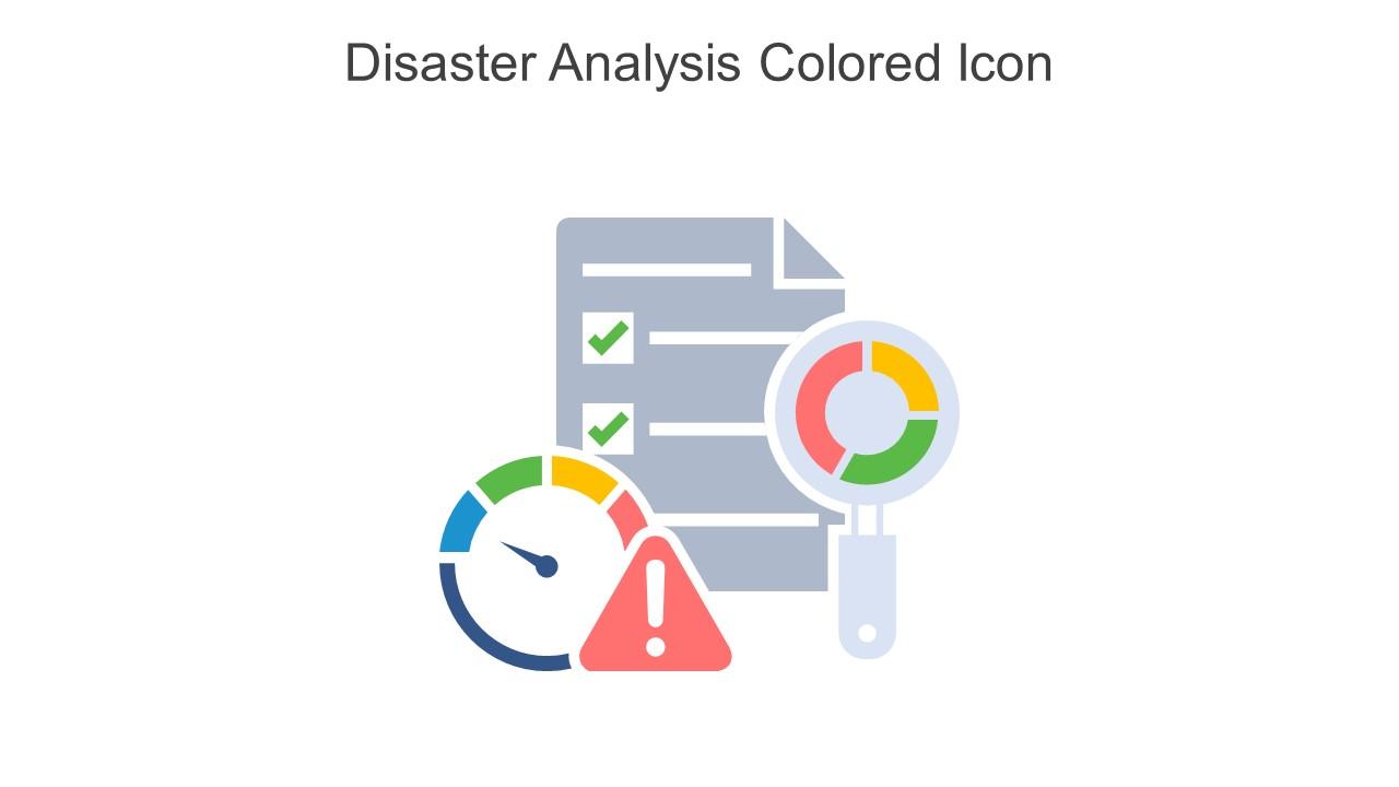 Disaster Analysis Colored Icon In Powerpoint Pptx Png And Editable Eps Format