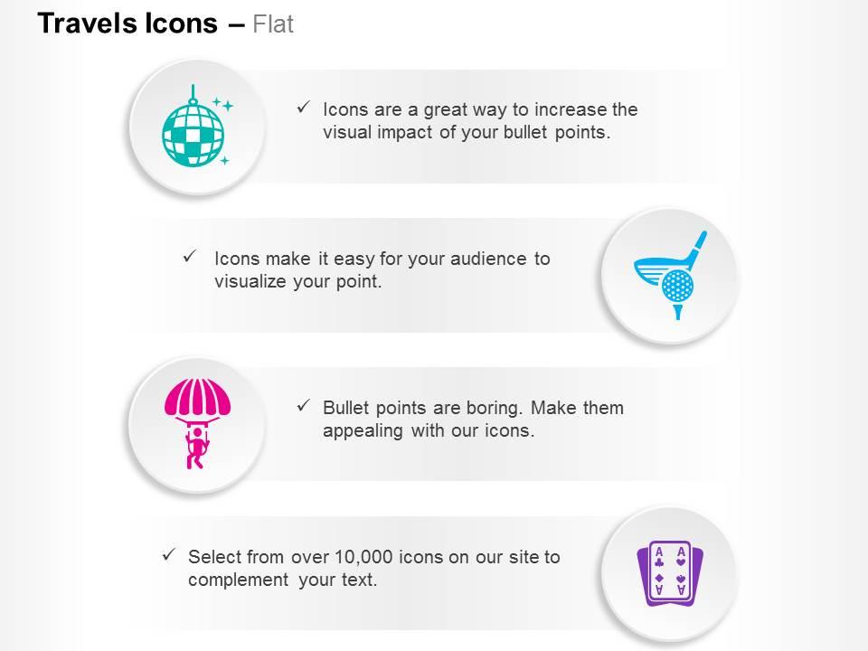 Disco adventure sport casino ppt icons graphics Slide01