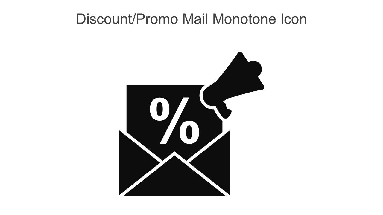 Discount Promo Mail Monotone Icon In Powerpoint Pptx Png And Editable Eps Format Slide01