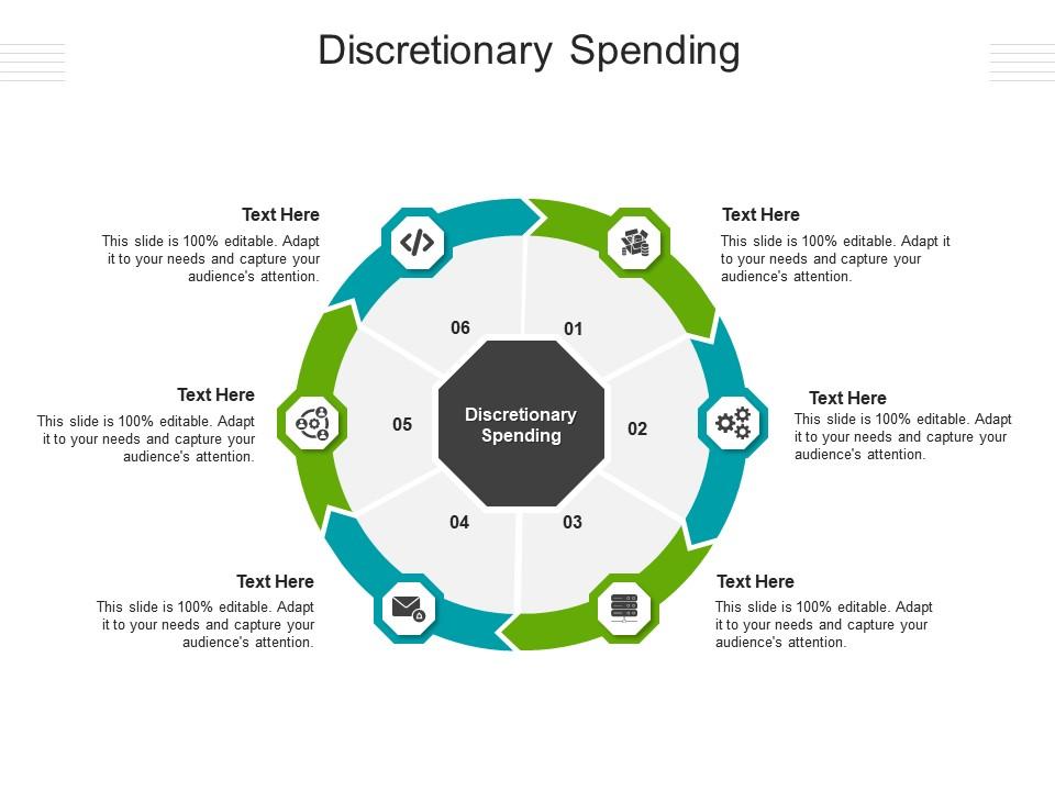 Discretionary spending ppt powerpoint presentation icon brochure cpb Slide01