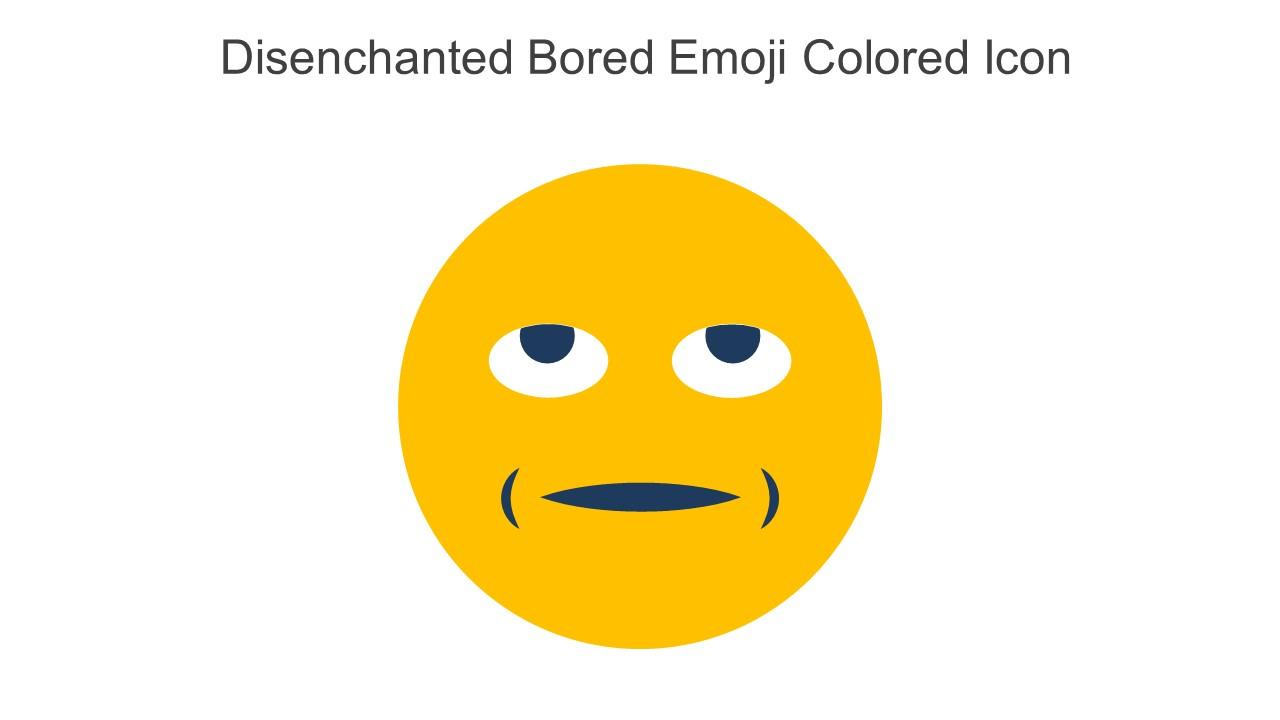 Disenchanted Bored Emoji Colored Icon In Powerpoint Pptx Png And Editable Eps Format