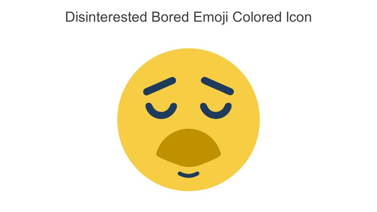 Disinterested Bored Emoji Colored Icon In Powerpoint Pptx Png And Editable Eps Format