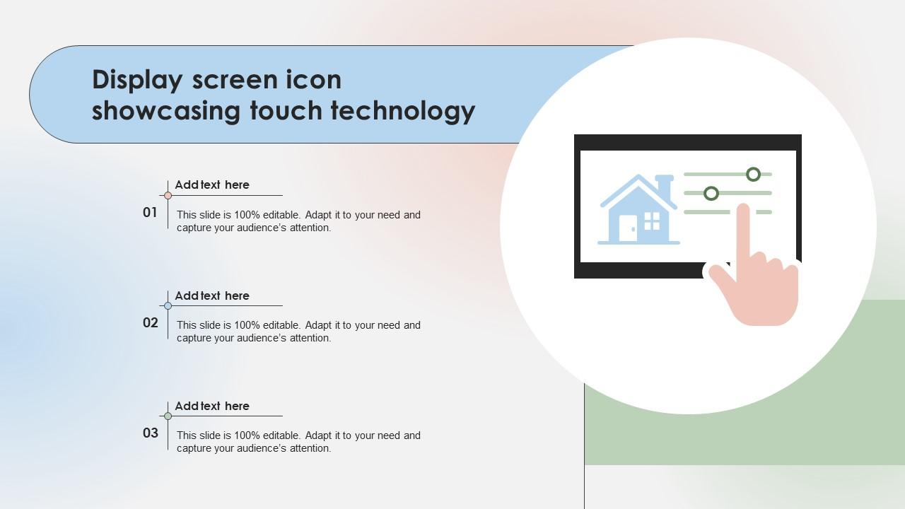 Display Screen Icon Showcasing Touch Technology