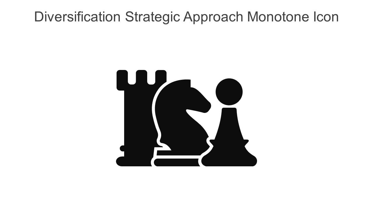 Diversification Strategic Approach Monotone Icon In Powerpoint Pptx Png And Editable Eps Format Slide01