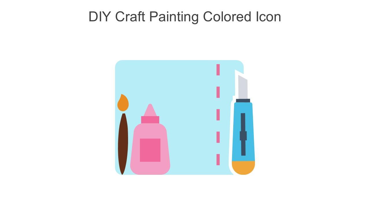DIY Craft Painting Colored Icon In Powerpoint Pptx Png And Editable Eps Format Slide01