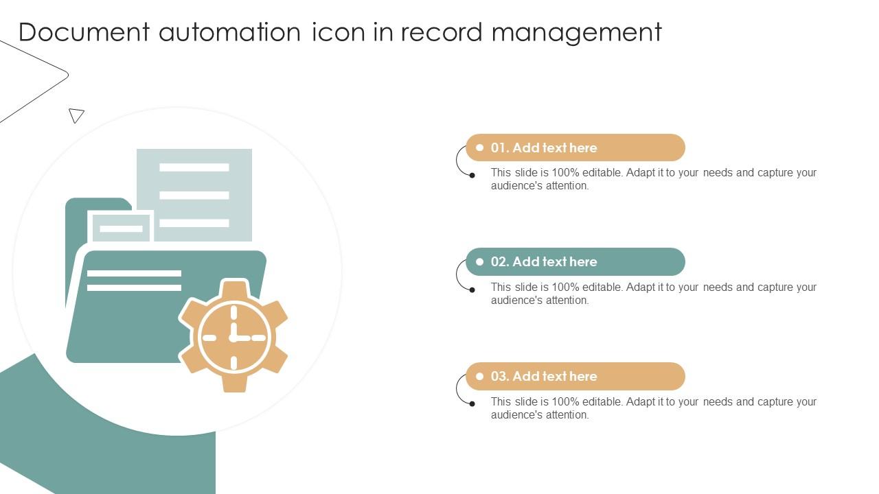 Document Automation Icon In Record Management