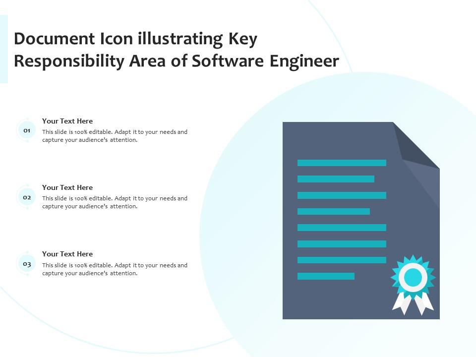 Document icon illustrating key responsibility area of software engineer Slide01