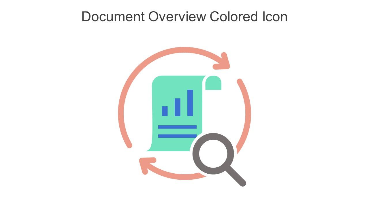 Document Overview Colored Icon in powerpoint pptx png and editable eps format Slide01