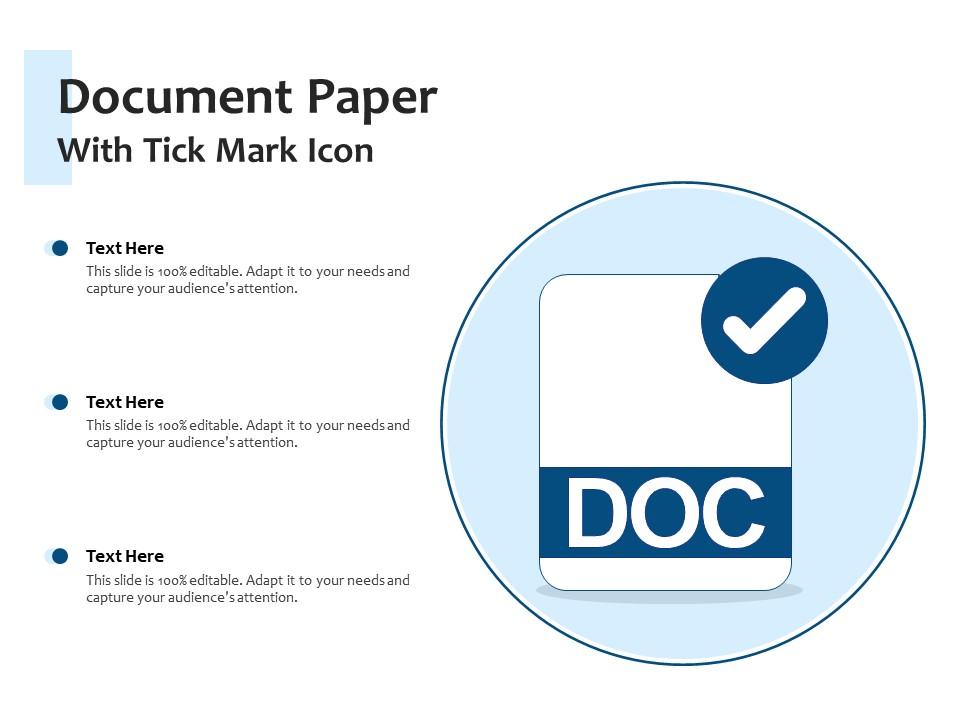 Document paper with tick mark icon Slide01