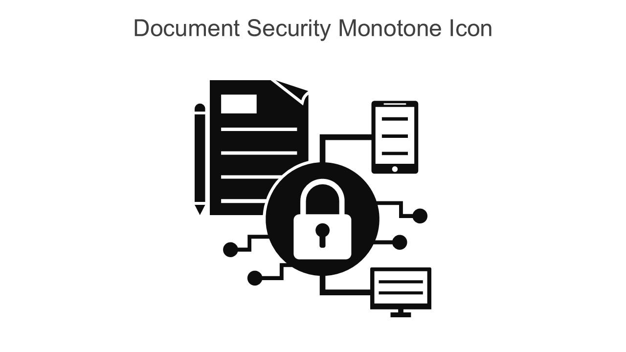 Document Security Monotone Icon In Powerpoint Pptx Png And Editable Eps Format