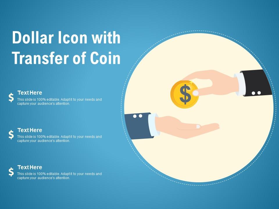 Dollar icon with transfer of coin Slide01